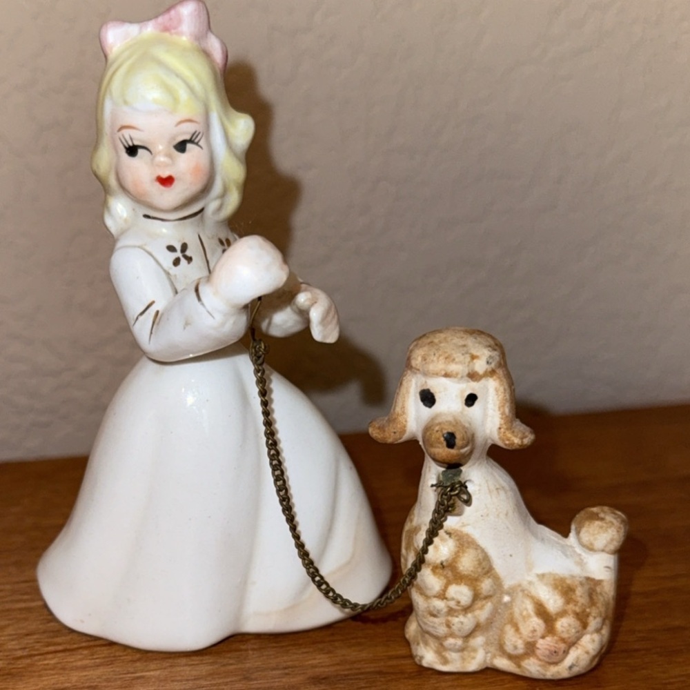 Vintage Japanese Lefton
MCM Blonde Girl Walking Tan
Poodle on Chain